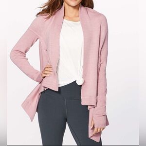 Lululemon Wrap It Up Sweater Size 8 in Heathered Mink Berry